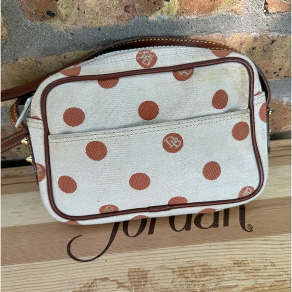 Dooney & Bourke Polka Dot Small Canvas Shoulder - Picture 1 of 10